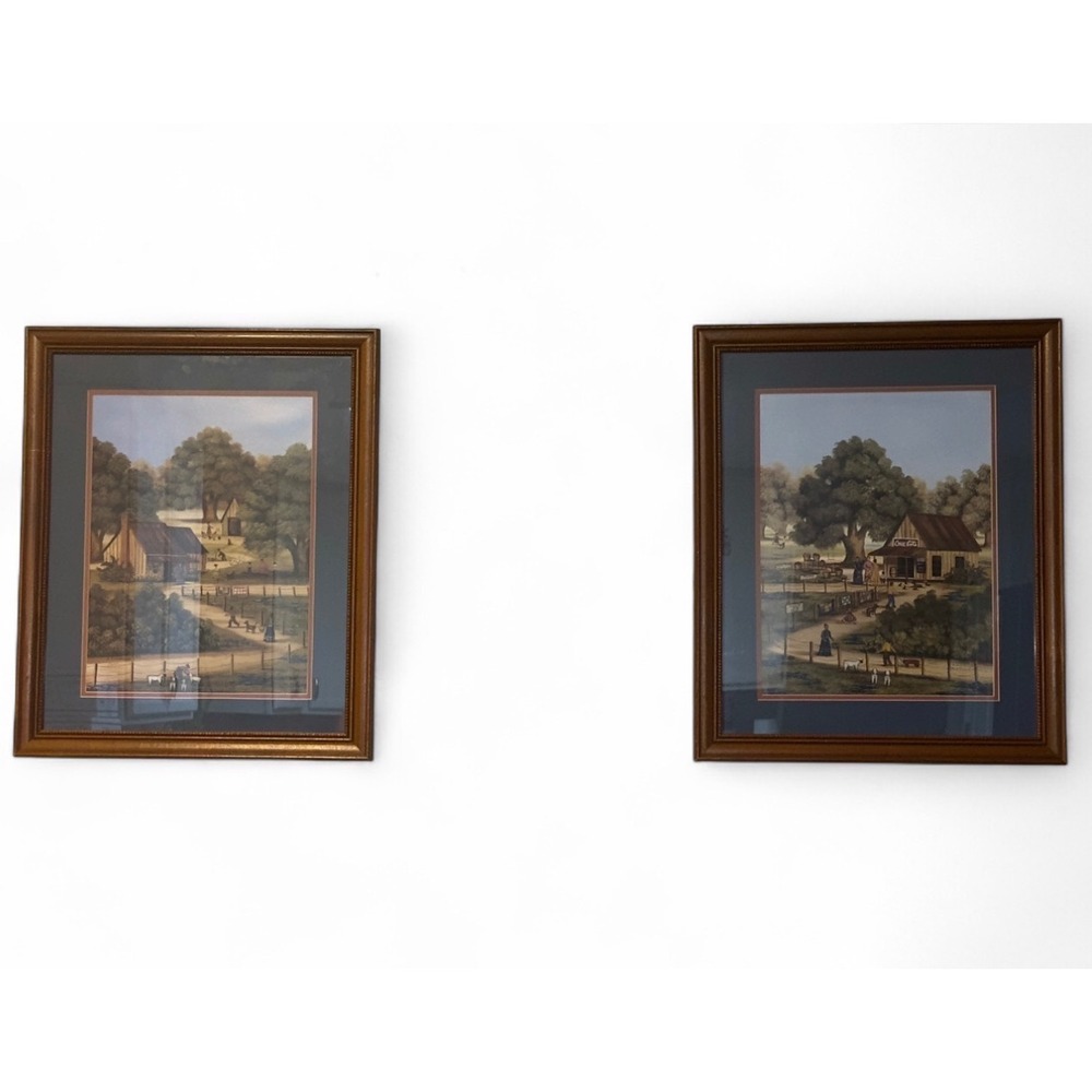 B Cummings 1985 Farmhouse Folk Art Print Limited Edition 1/2000 Framed - Picture 6 of 6